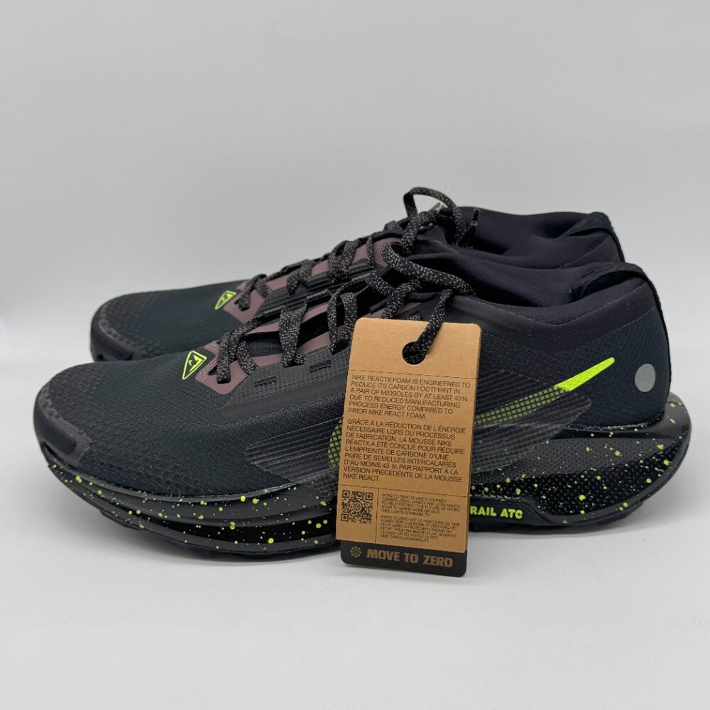 Nike Mens Pegasus Trail 5 GTX Black Volt Shoes Sz 10.5 New Outdoors FQ0908-014 - Picture 4 of 12